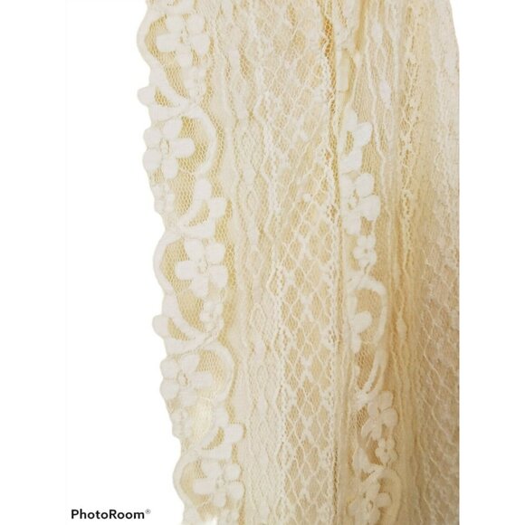 Whimsy Romantic Lace Cold Shoulder Dress Hollister Size Small Off White Wedding - Picture 4 of 6